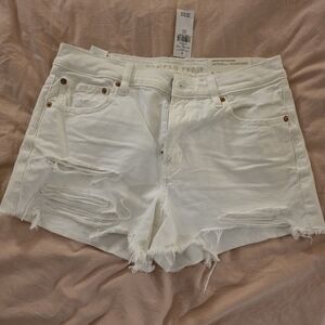 American Eagle Outfitters White Jean Shorts Relaxed Fit